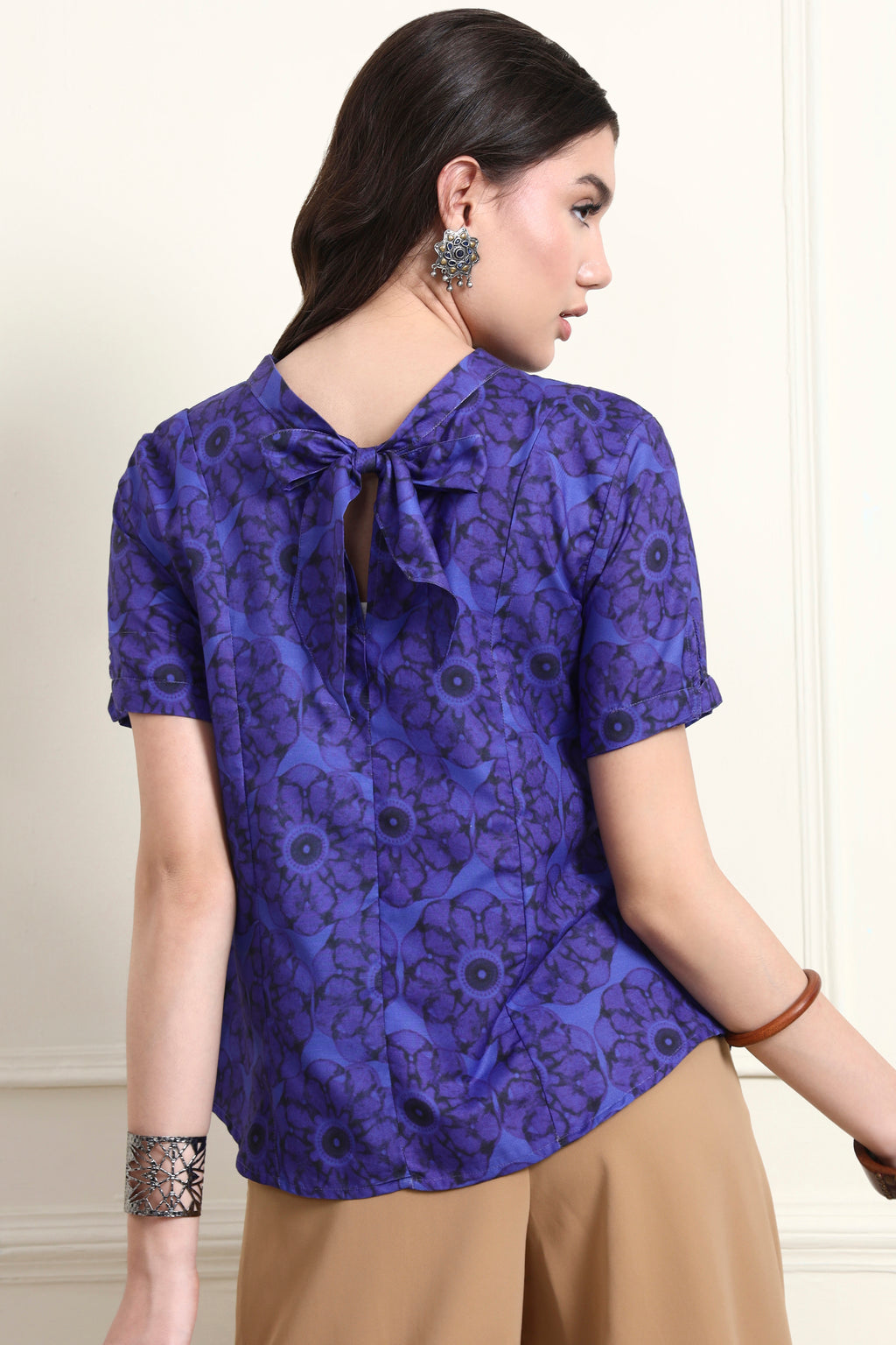 Keyhole Neck Purple Top